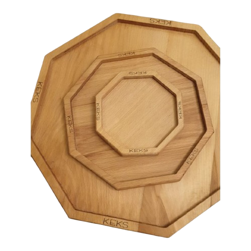 Octagon Trays set 3 Pcs