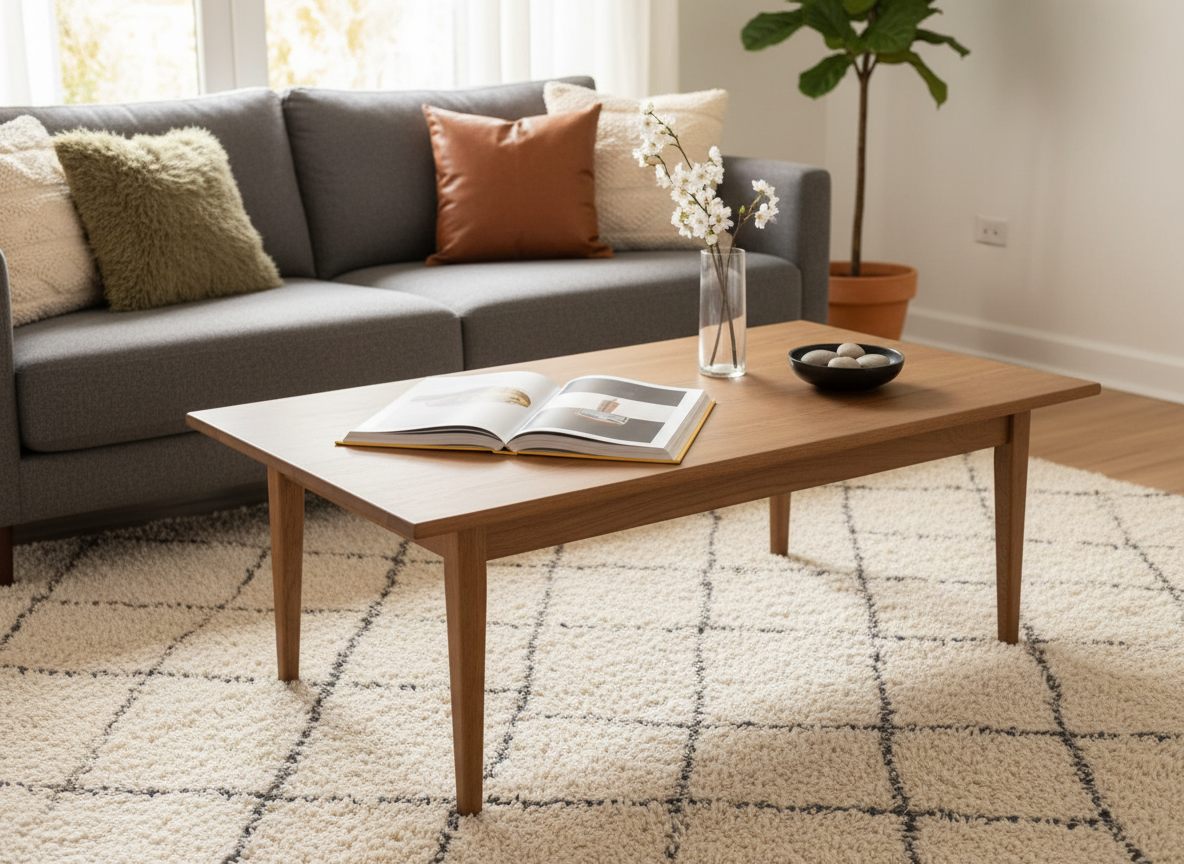 Elite coffee table in styled living room