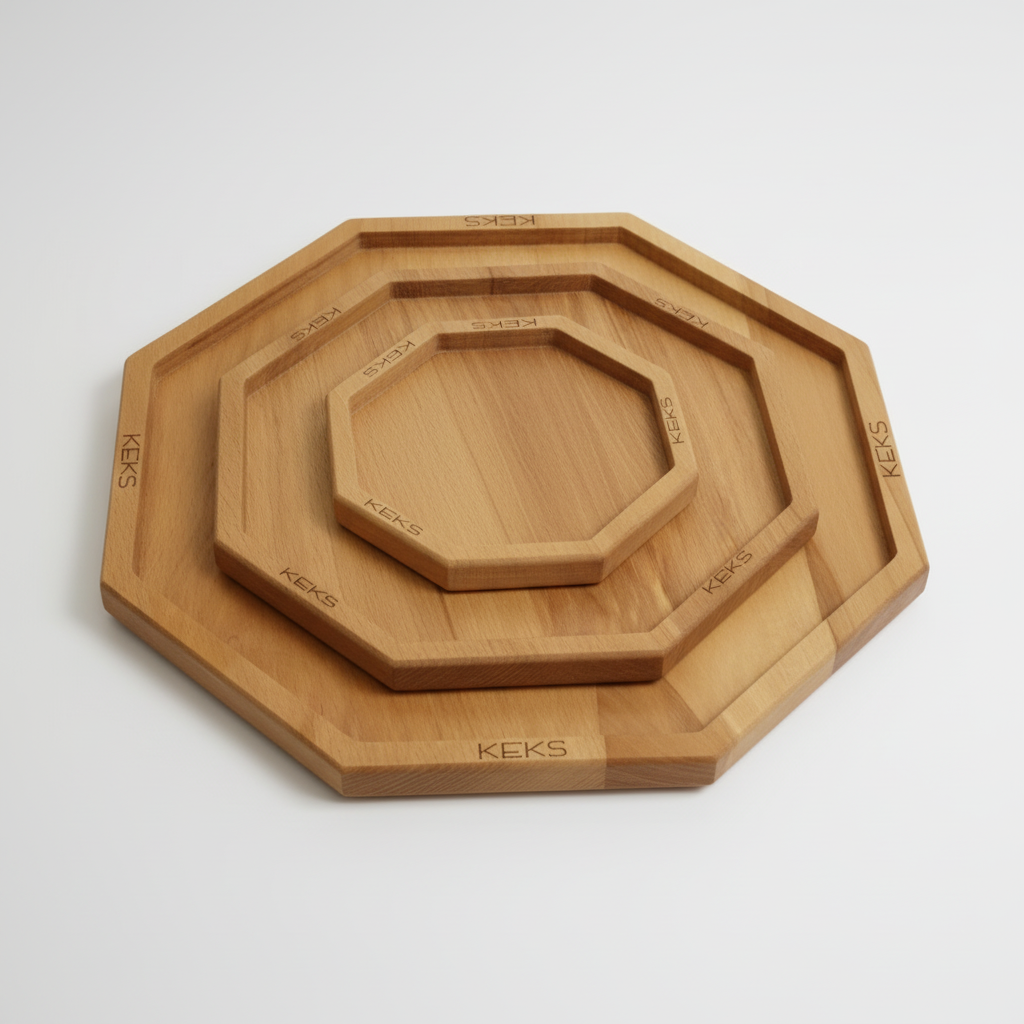Octagon Trays set 3 Pcs