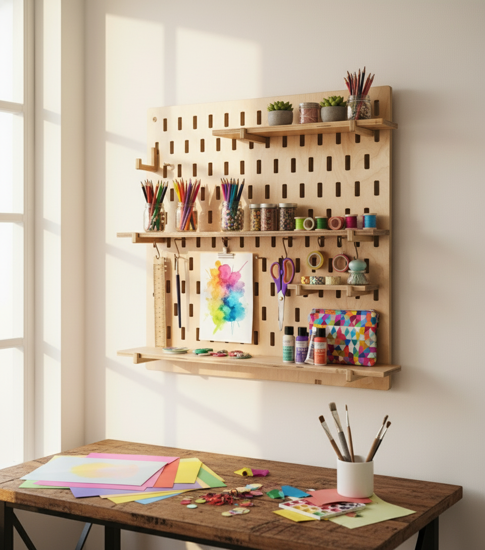 PEGSY board 60 x 60 cm in craft room