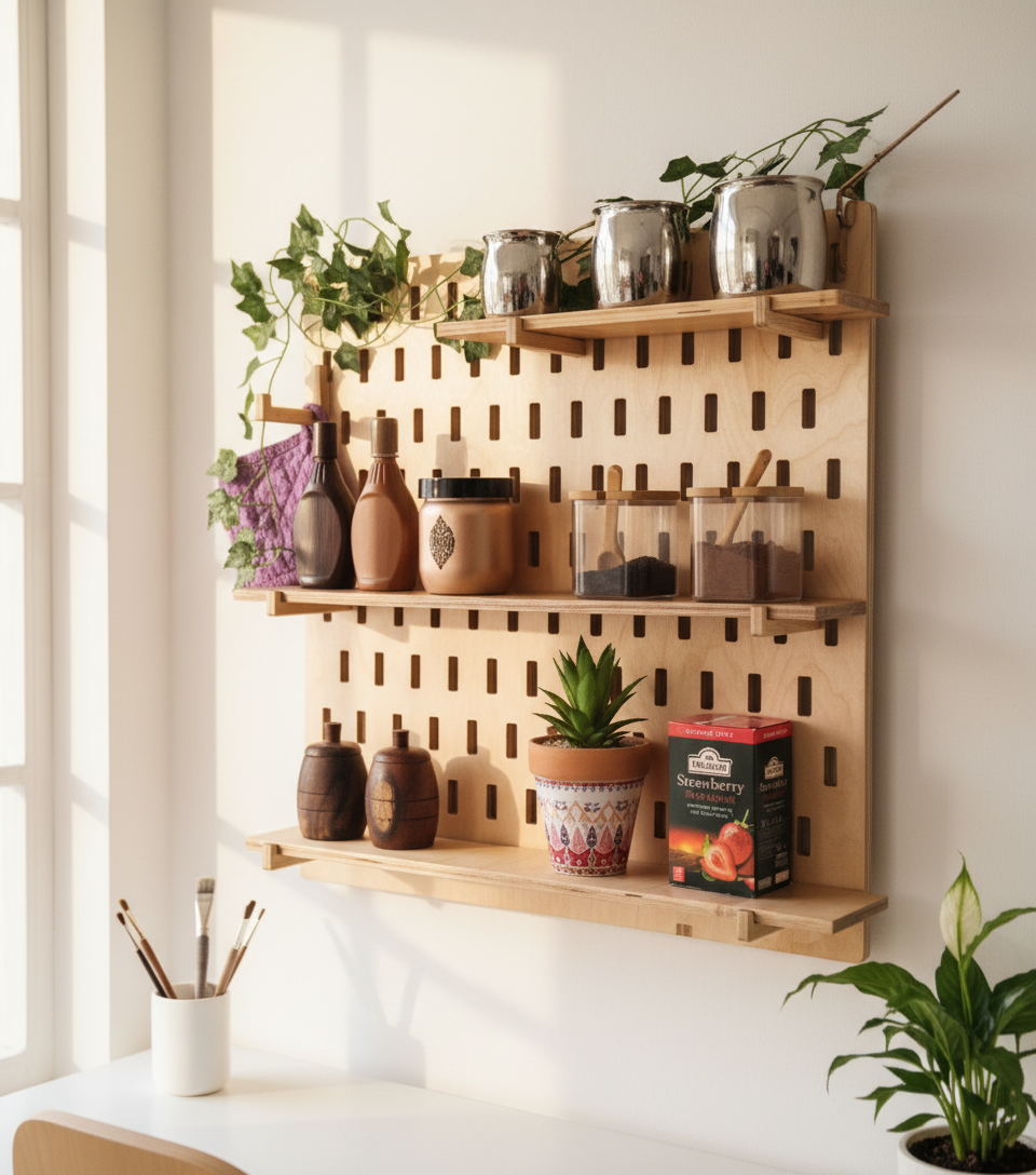 PEGSY board 60 x 60 cm in creative workspace