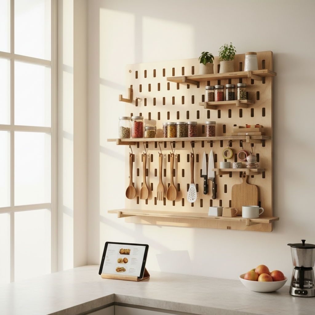 PEGSY board in kitchen with matching design