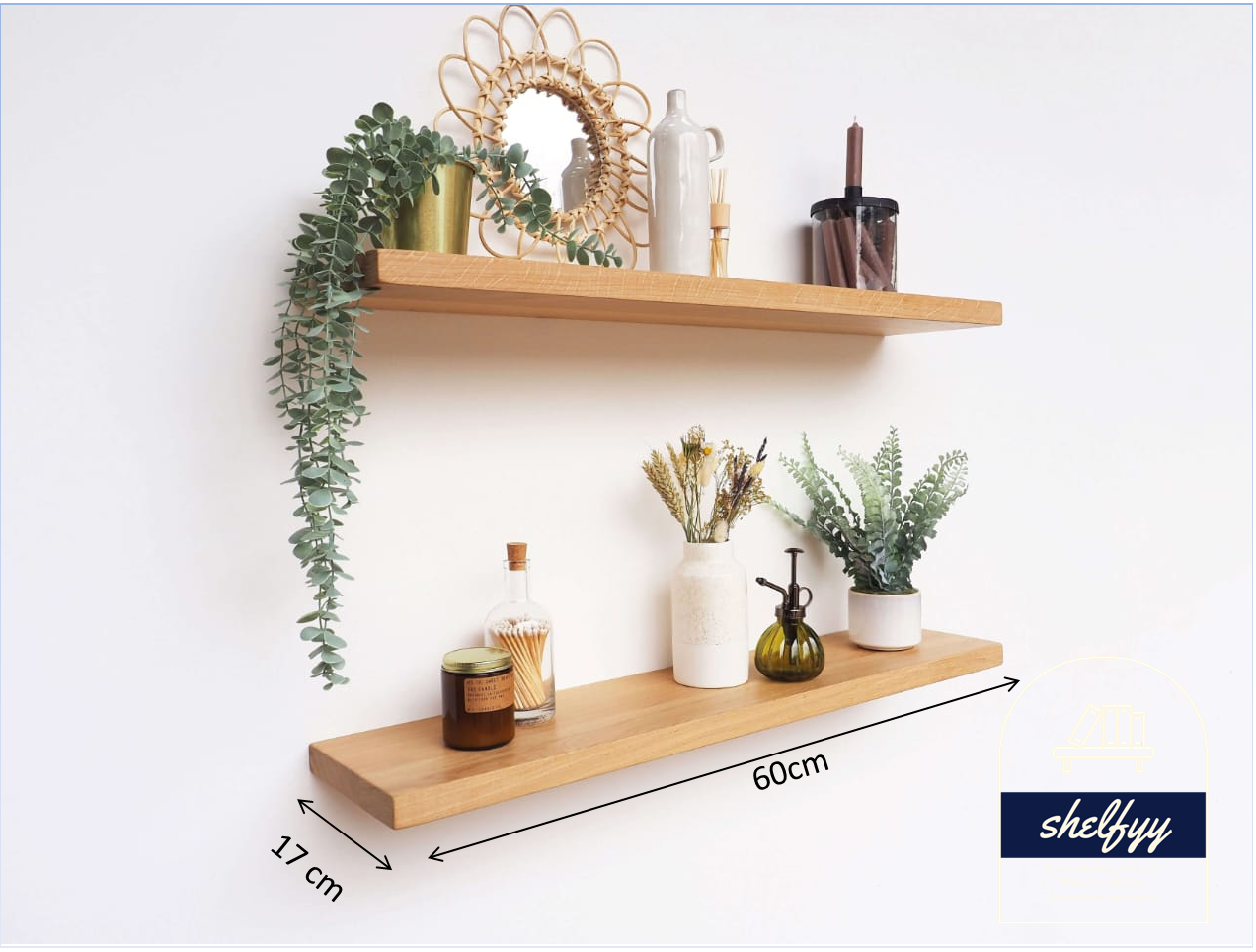 Shelfyy floating shelf set of 2 Pcs
